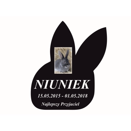 nagrobek dla zwierząt - tablica dla królika + zdjęcie